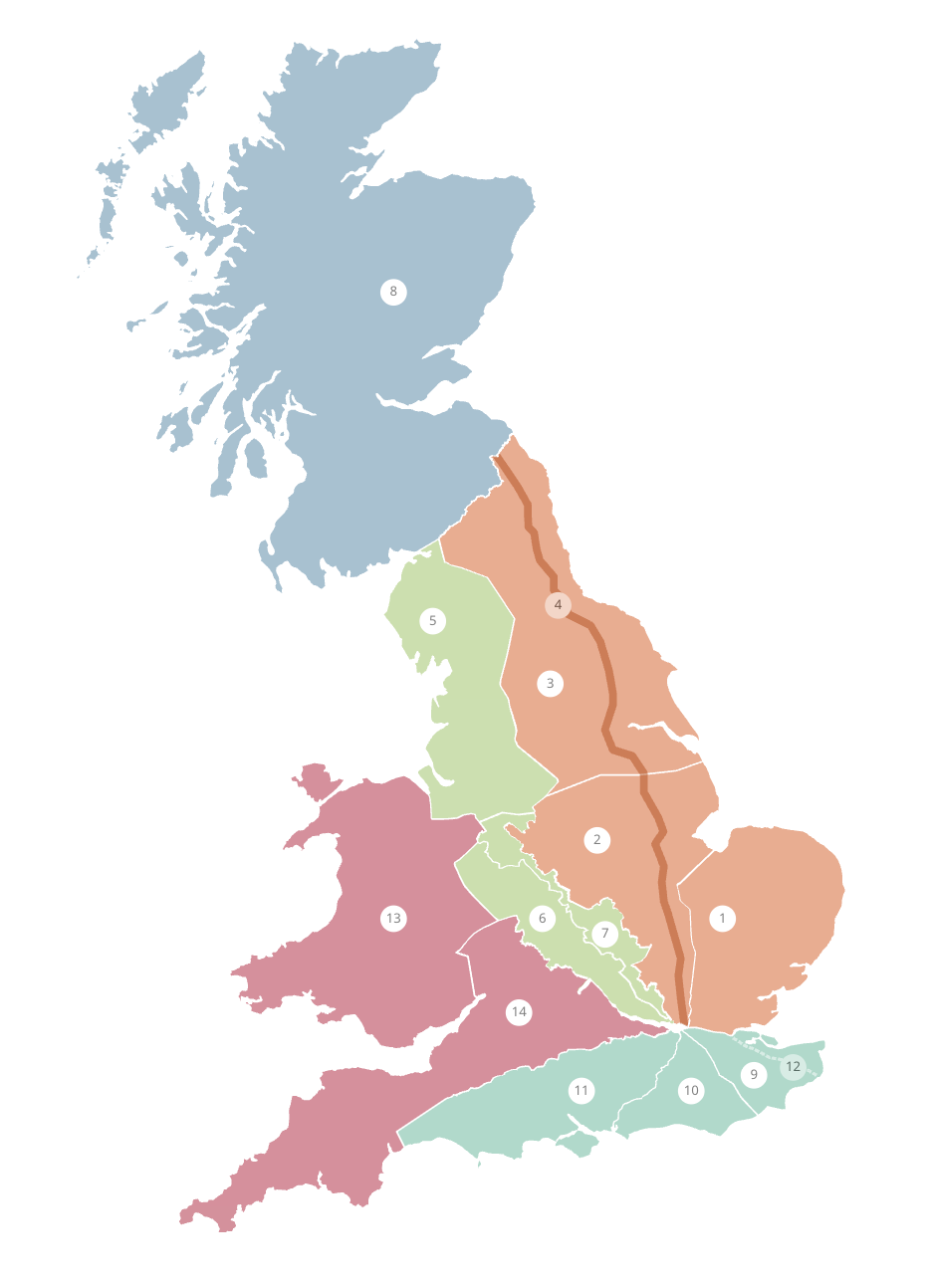 Map of the UK